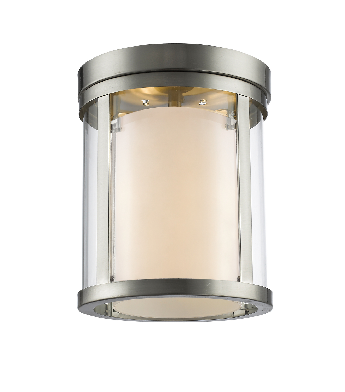 Three Light Flush Mount by Z-Lite - Willow Collection, Brushed Nickel Finish - 426F-BN