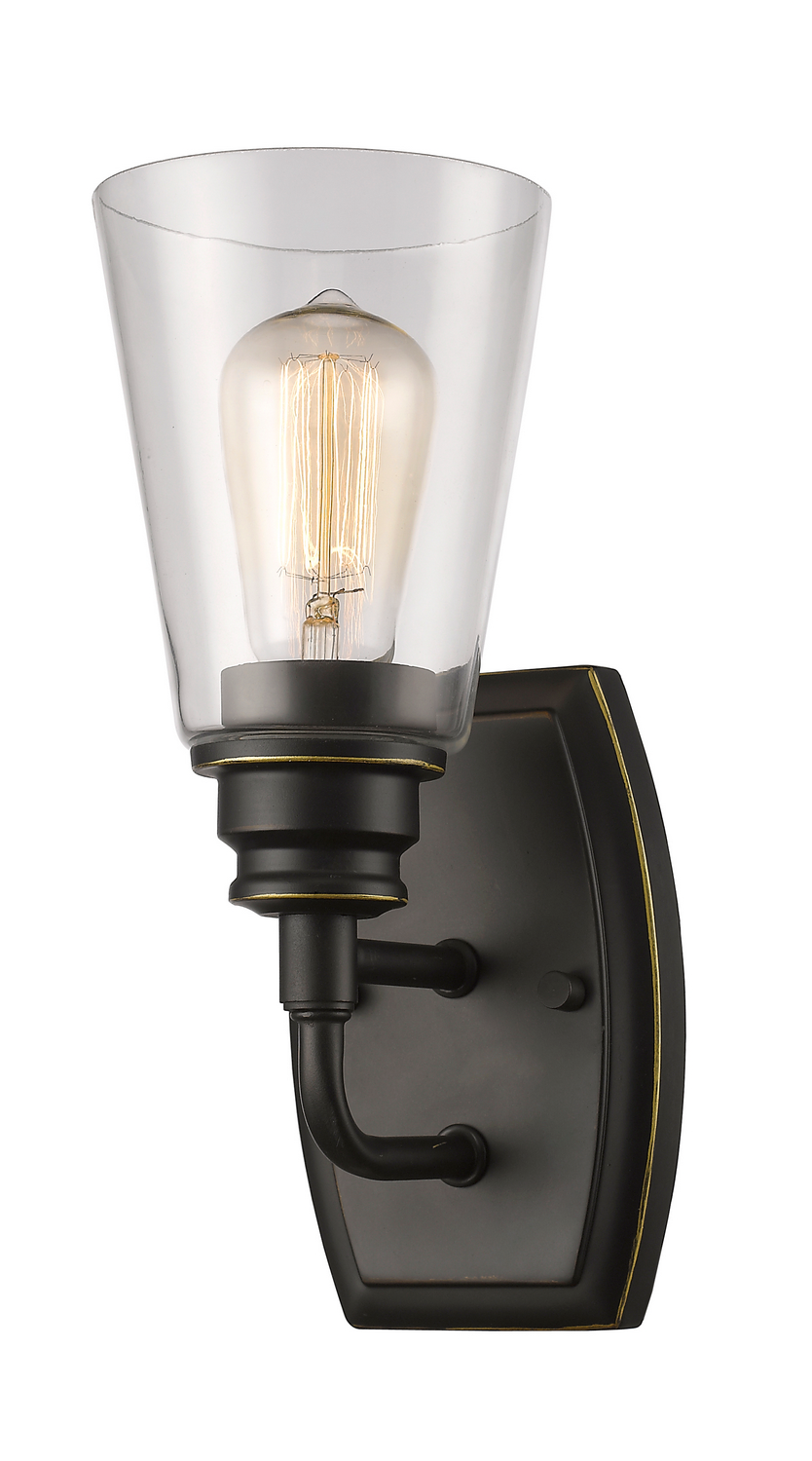 One Light Wall Sconce by Z-Lite - Annora Collection, Olde Bronze Finish - 428-1S-OB