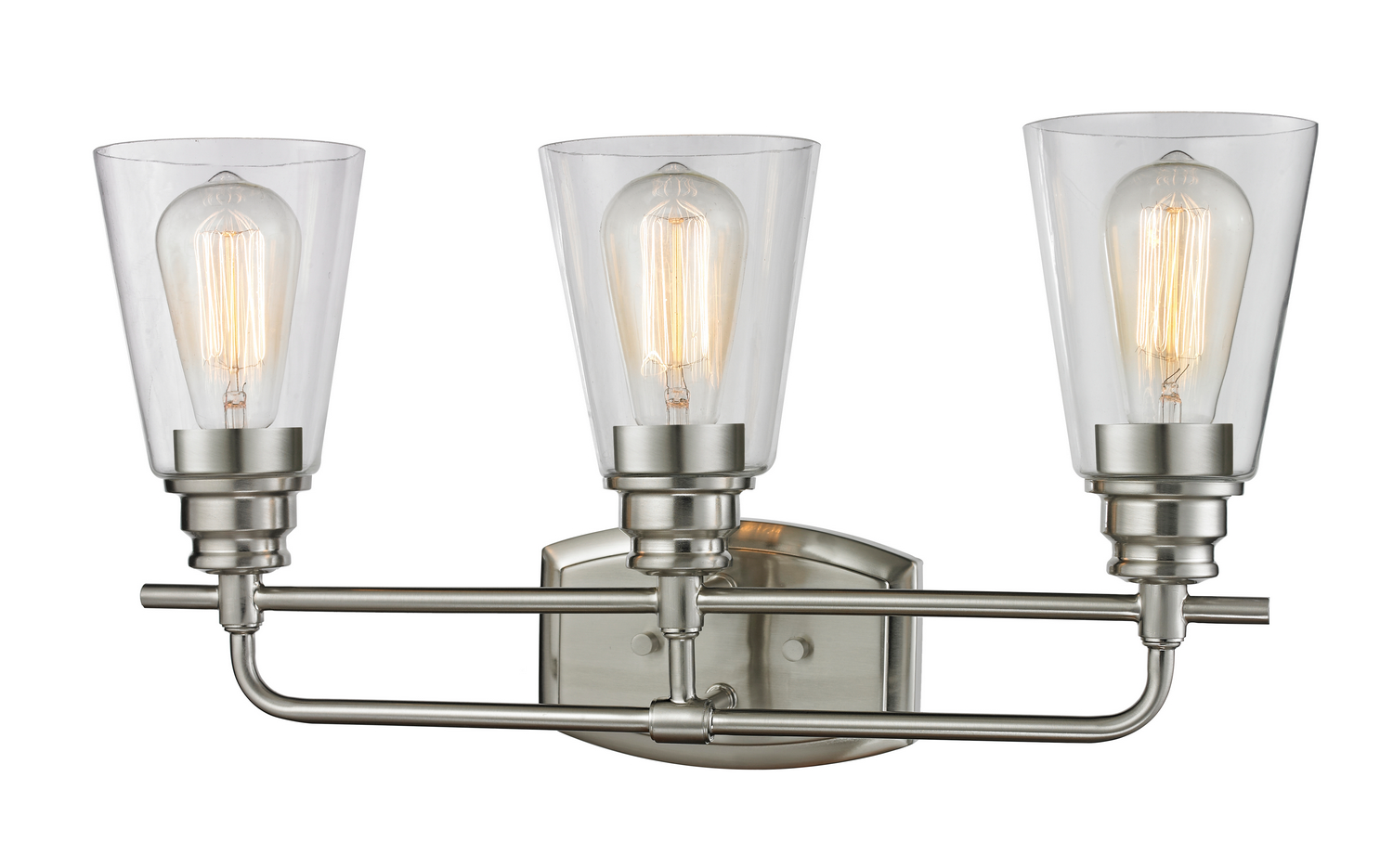 Three Light Vanity by Z-Lite - Annora Collection, Brushed Nickel Finish - 428-3V-BN