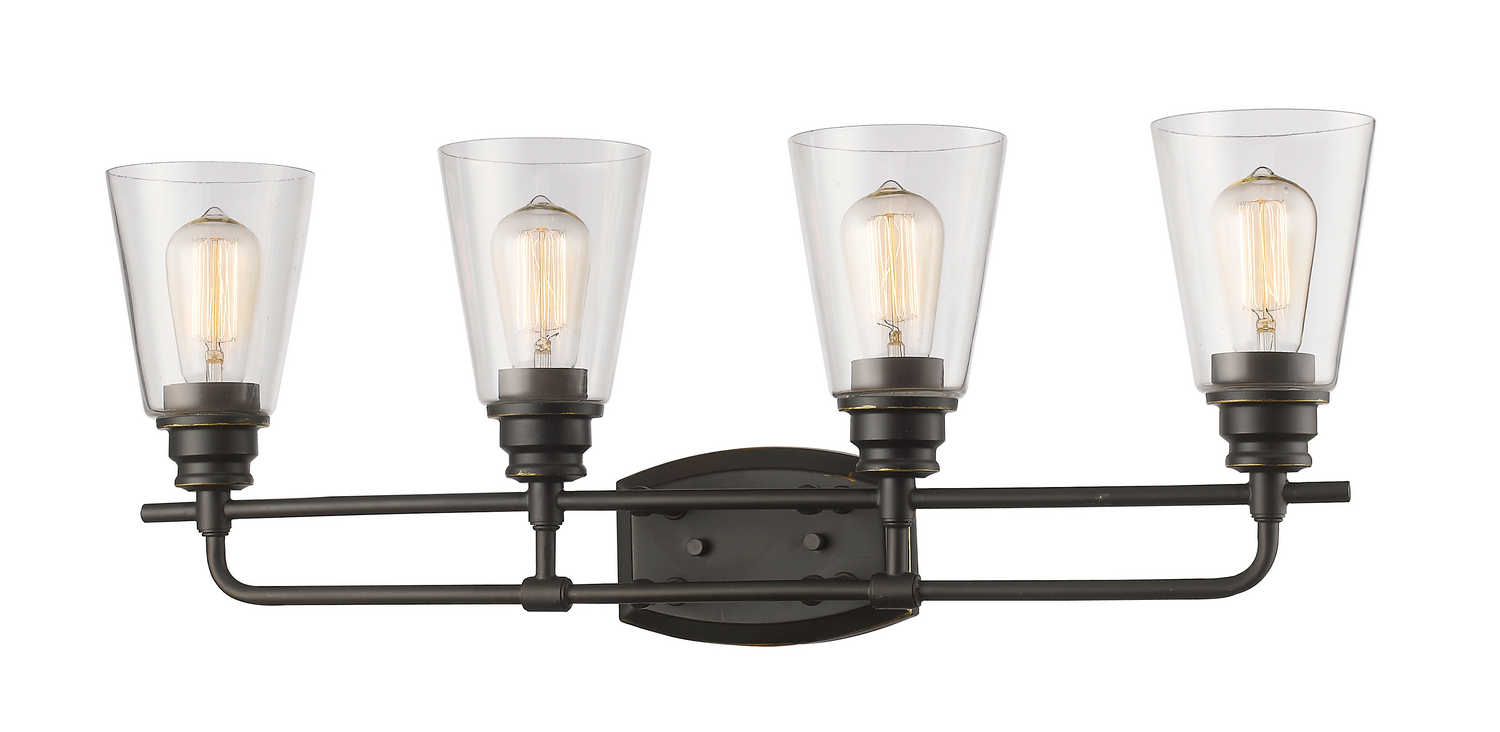 Four Light Vanity by Z-Lite - Annora Collection, Olde Bronze Finish - 428-4V-OB