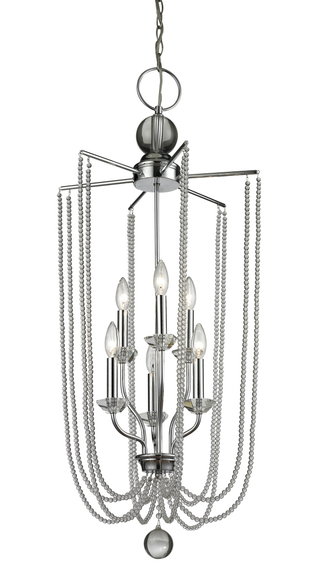 Six Light Chandelier by Z-Lite - Serenade Collection, Chrome Finish - 429-6C-CH