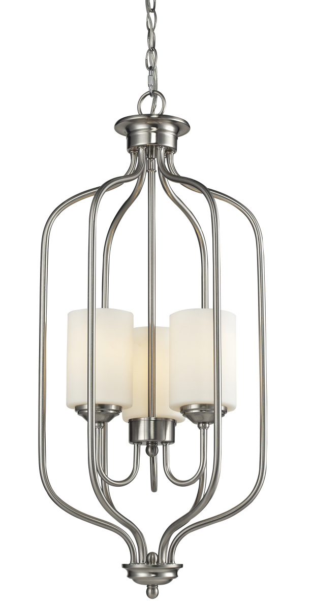Three Light Chandelier by Z-Lite - Cardinal Collection, Brushed Nickel Finish - 434-31-BN