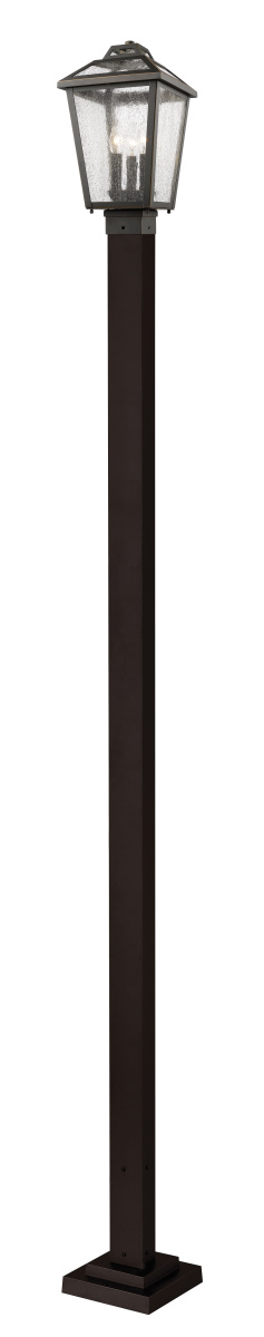 Three Light Outdoor Post Mounted Fixture by Z-Lite - Bayland Collection, Oil Rubbed Bronze Finish - 539PHMS-536P-ORB