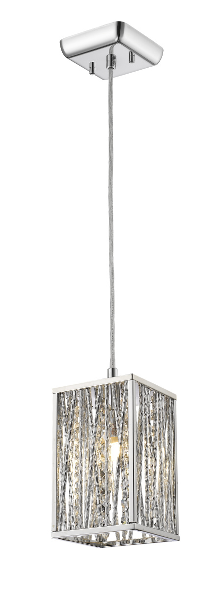 One Light Pendant by Z-Lite - Terra Collection, Chrome Finish - 872CH-SMP