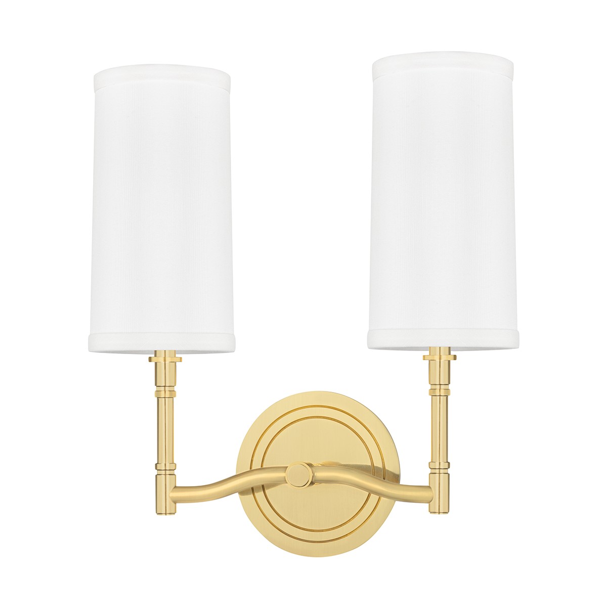 Hudson Valley Dillon Two Light Wall Sconce in Aged Brass - 362-AGB
