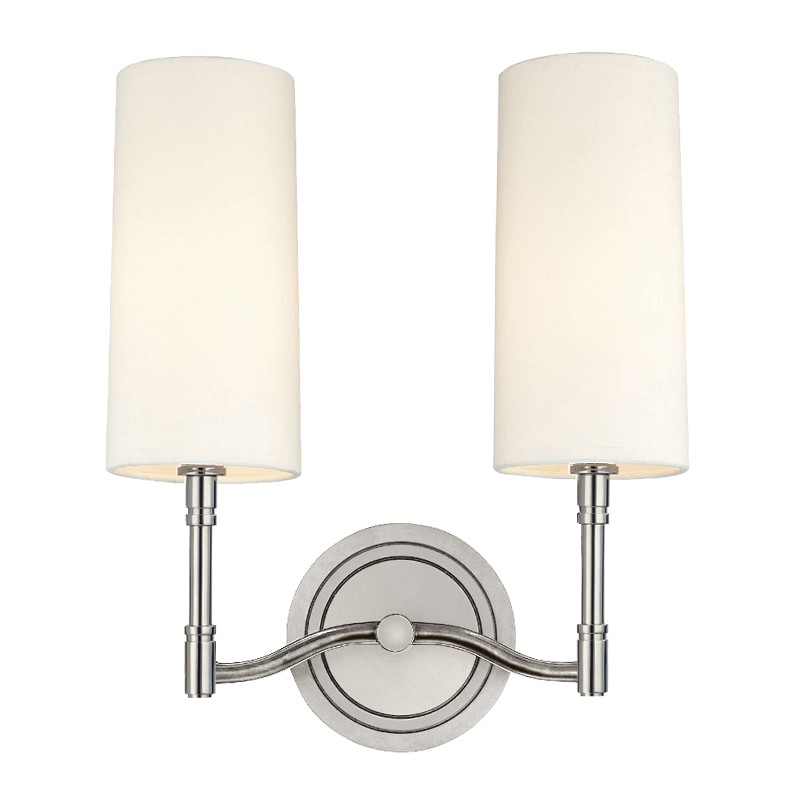 Hudson Valley Dillon Two Light Wall Sconce in Polished Nickel - 362-PN