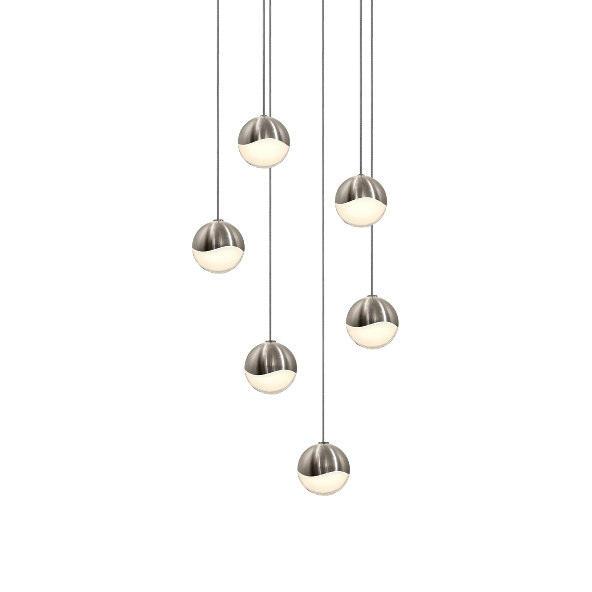 Sonneman Grapes LED Pendant in Satin Nickel - 2915.13-SML