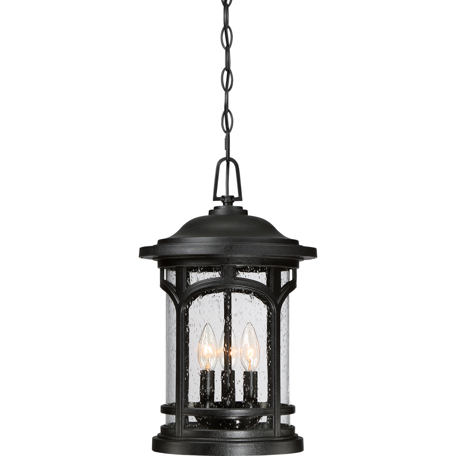 Photos - Floodlight / Street Light Quoizel Marblehead 3-Light Outdoor Hanging Lantern in Mystic Black MBH1911K
