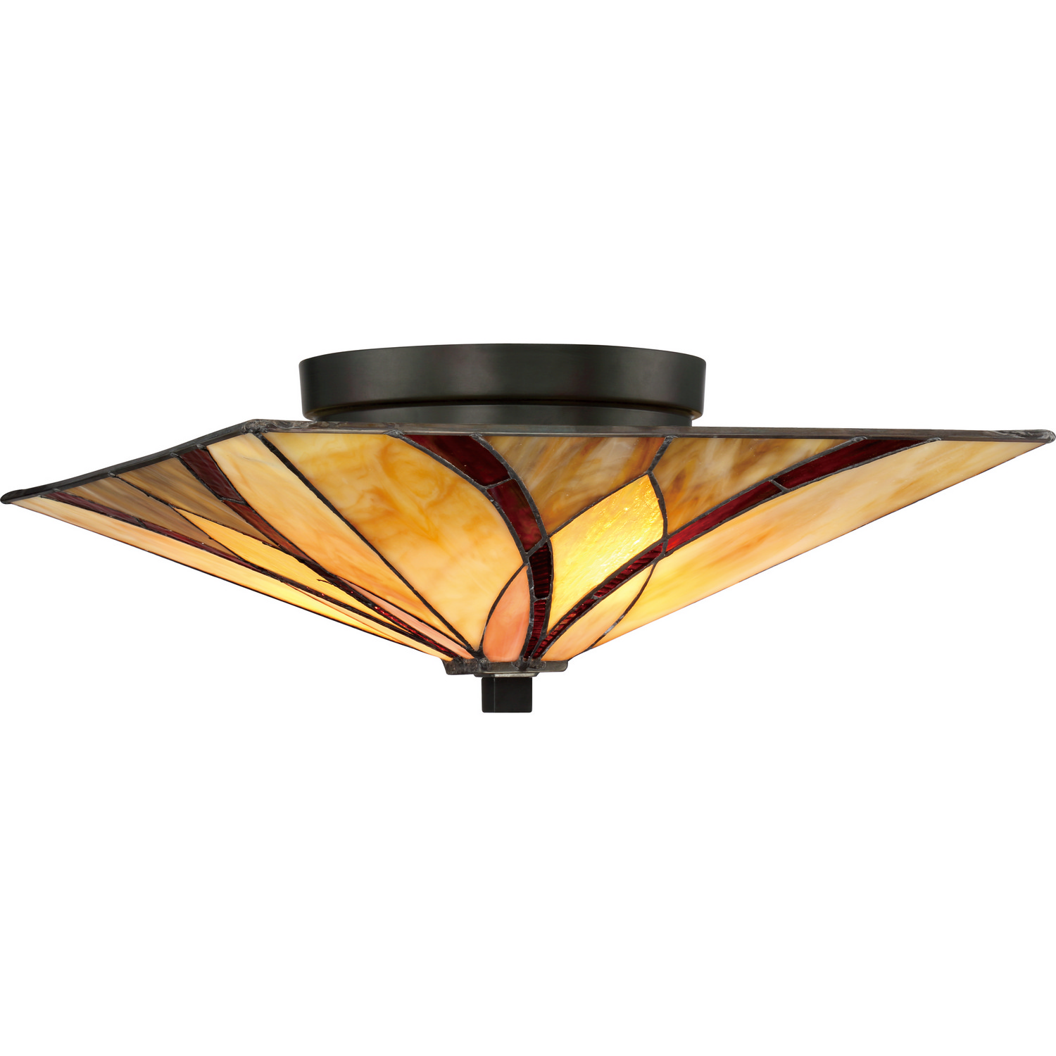Quoizel Asheville Two Light Flush Mount in Valiant Bronze - TFAS1615VA