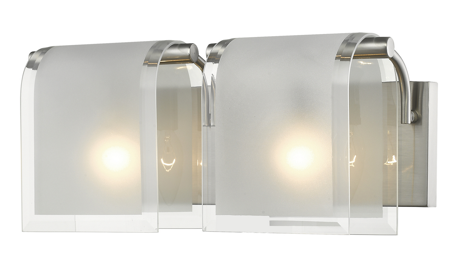 Two Light Vanity by Z-Lite - Zephyr Collection, Brushed Nickel Finish - 169-2V-BN