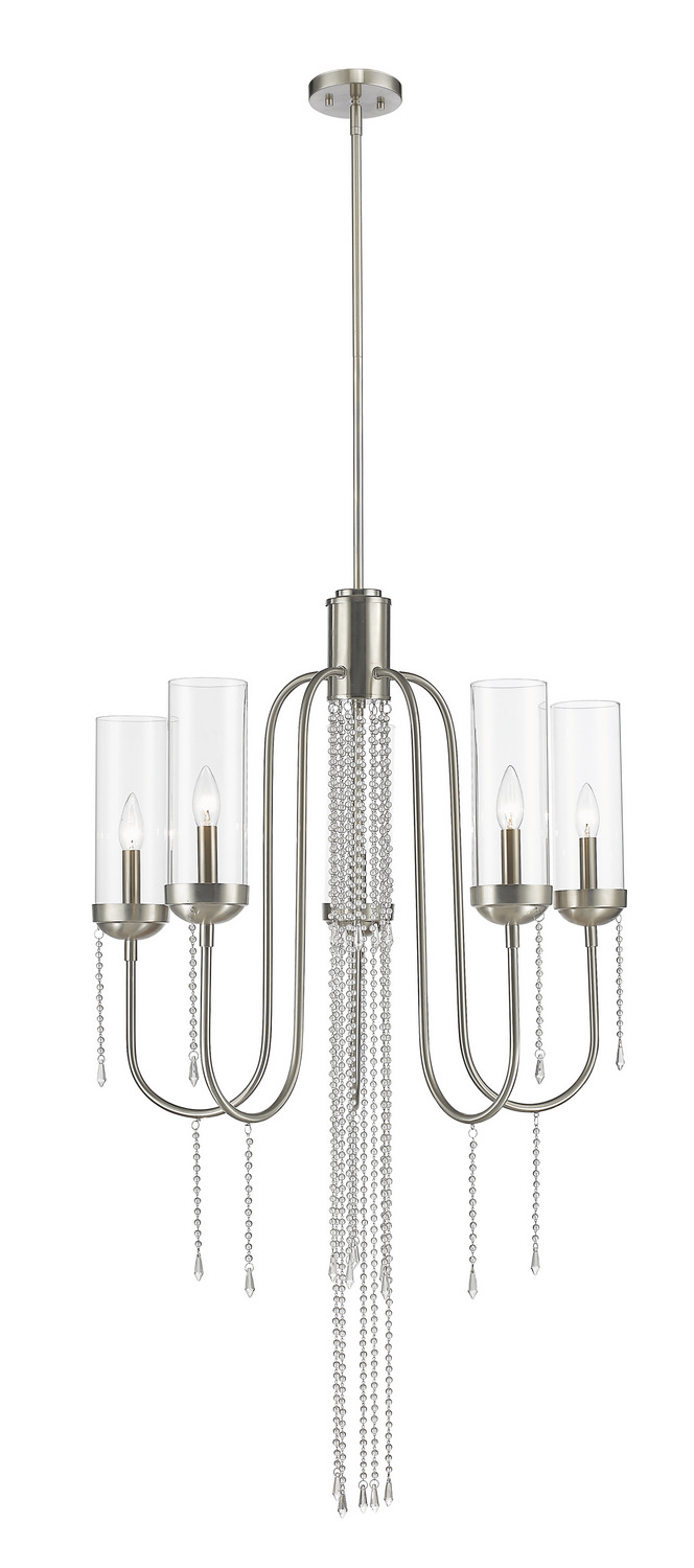 Five Light Chandelier by Z-Lite - Siena Collection, Brushed Nickel Finish - 433-5BN
