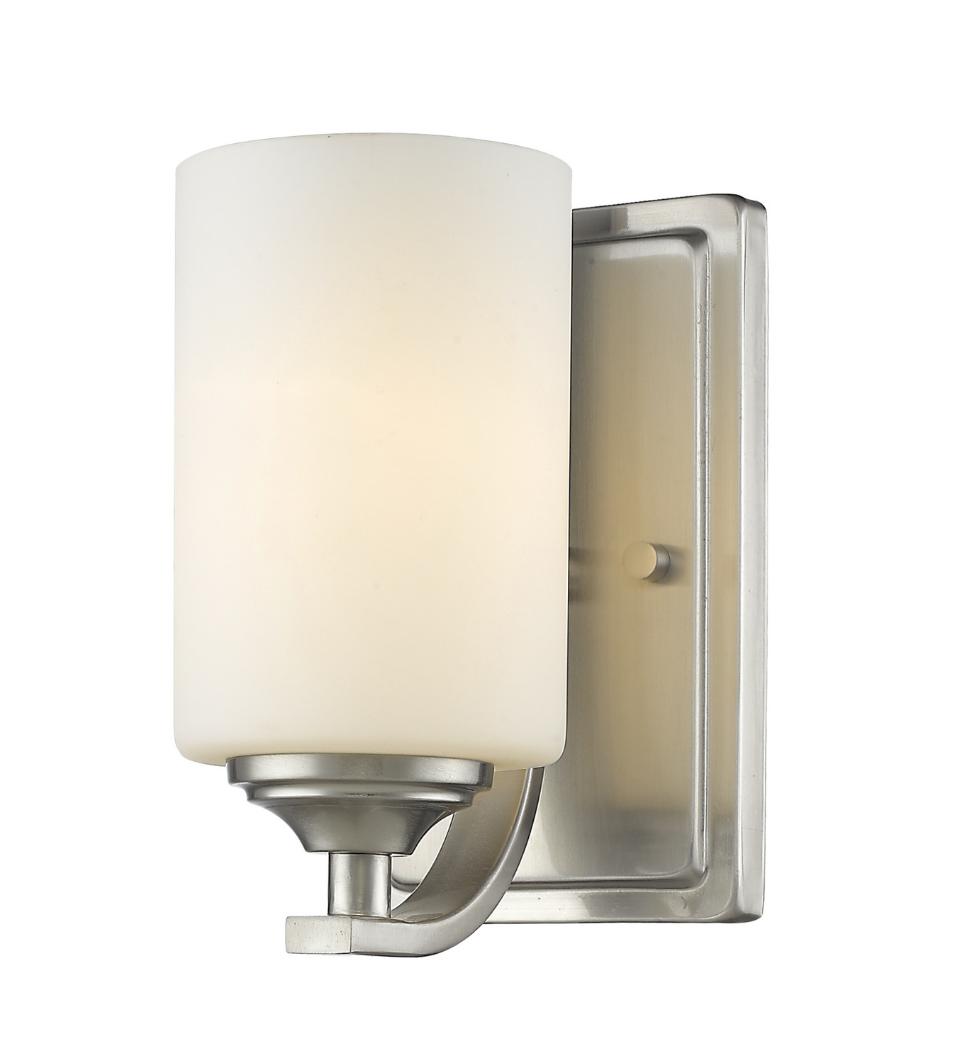 One Light Wall Sconce by Z-Lite - Bordeaux Collection, Brushed Nickel Finish - 435-1S-BN