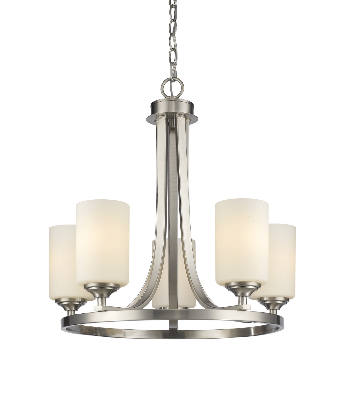 Five Light Chandelier by Z-Lite - Bordeaux Collection, Brushed Nickel Finish - 435-5BN
