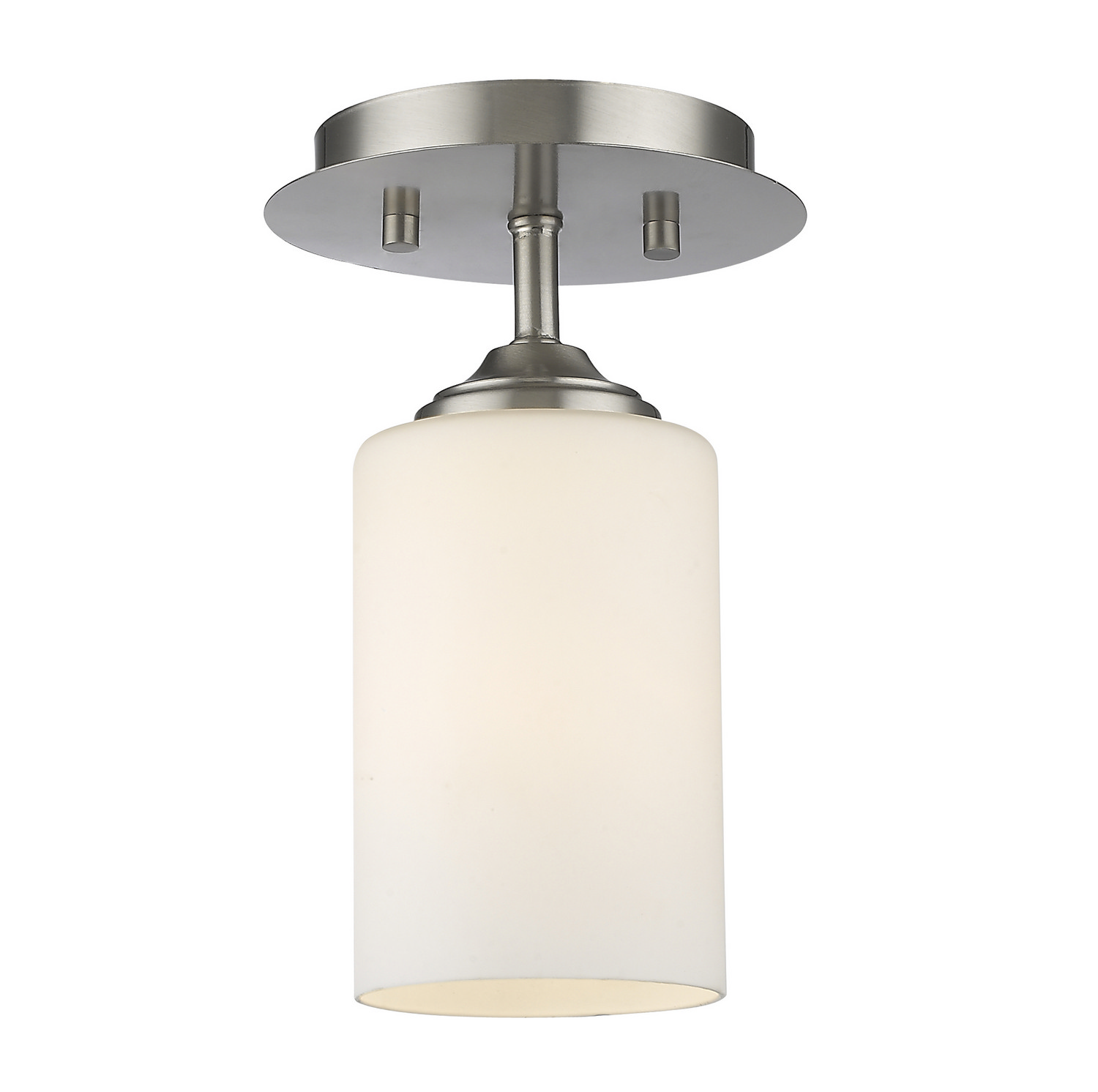 One Light Flush Mount by Z-Lite - Bordeaux Collection, Brushed Nickel Finish - 435F1-BN