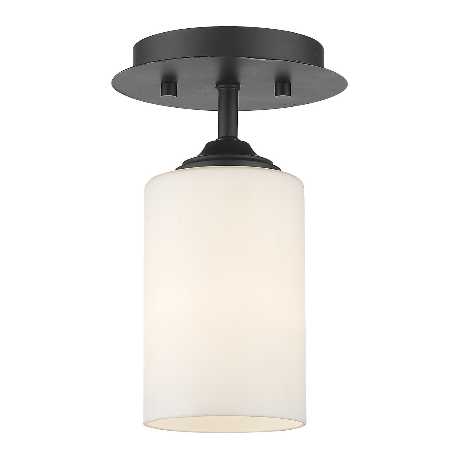 One Light Flush Mount by Z-Lite - Bordeaux Collection, Bronze Finish - 435F1-BRZ