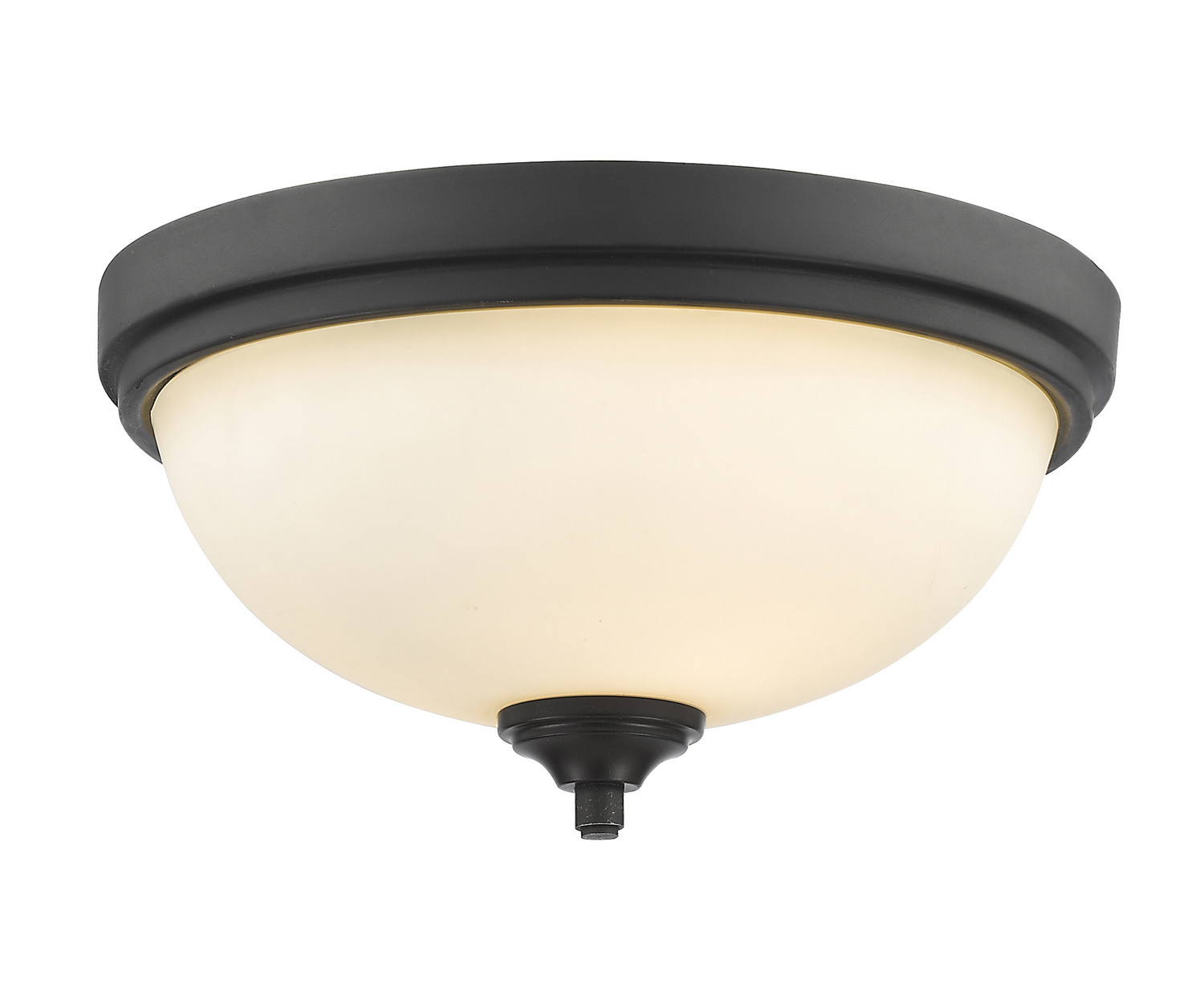 Two Light Flush Mount by Z-Lite - Bordeaux Collection, Bronze Finish - 435F2-BRZ