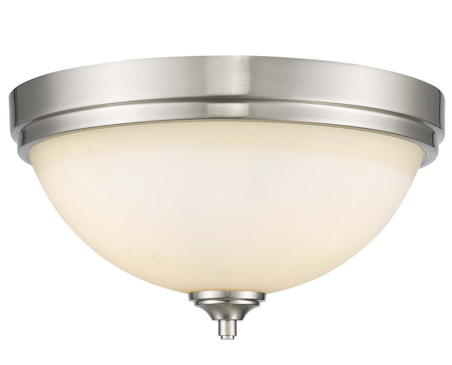 Three Light Flush Mount by Z-Lite - Bordeaux Collection, Brushed Nickel Finish - 435F3-BN
