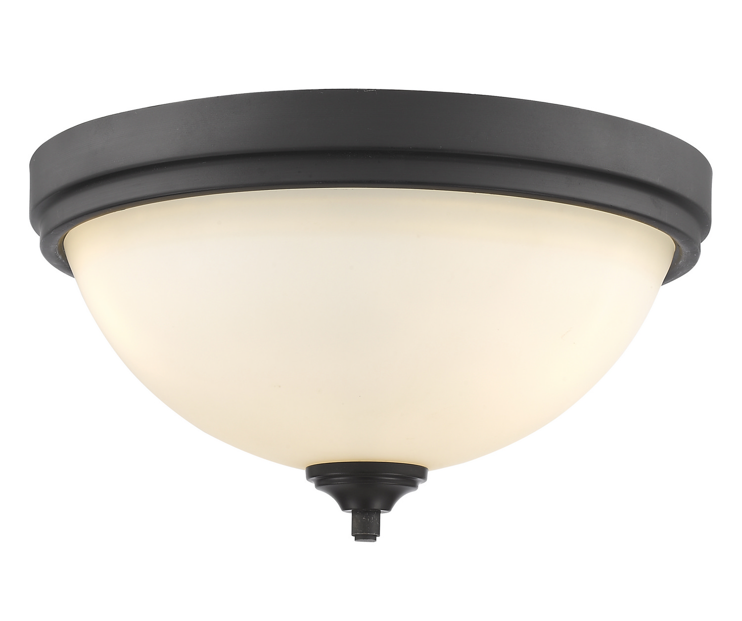 Three Light Flush Mount by Z-Lite - Bordeaux Collection, Bronze Finish - 435F3-BRZ