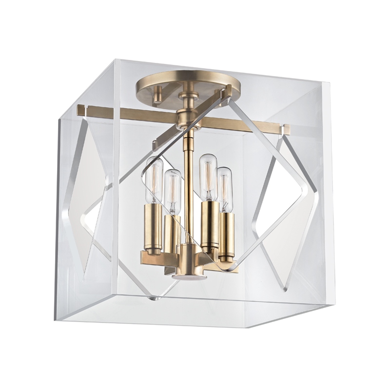 Travis Four Light Semi Flush Mount