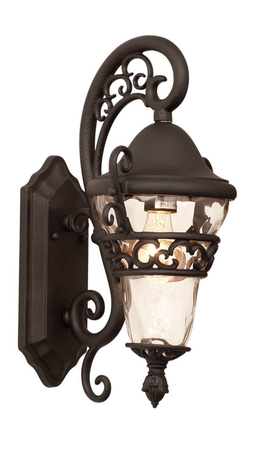 Kalco Anastasia Outdoor One Light Outdoor Wall Bracket in Textured Matte Black - 9411MB