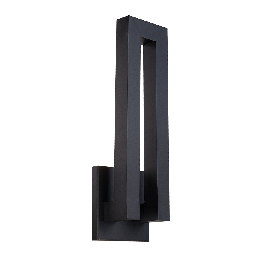 LED Outdoor Wall Sconce by Modern Forms - Forq Collection, Black Finish - WS-W1724-BK