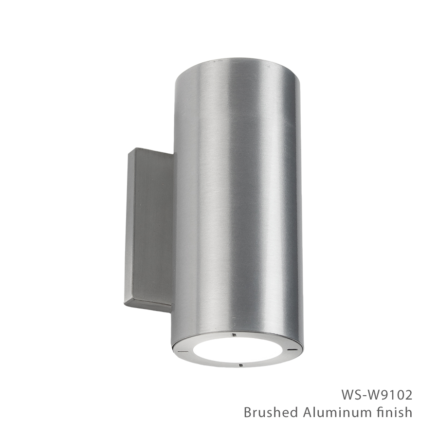 LED Outdoor Wall Sconce by Modern Forms - Vessel Collection, Brushed Aluminum Finish - WS-W9102-AL