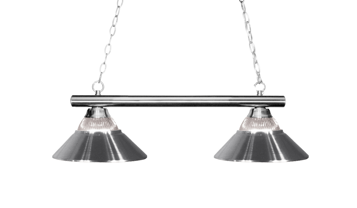 Two Light Billiard by Z-Lite - Sharp Shooter Collection, Chrome Finish - 155-2CH-RCH