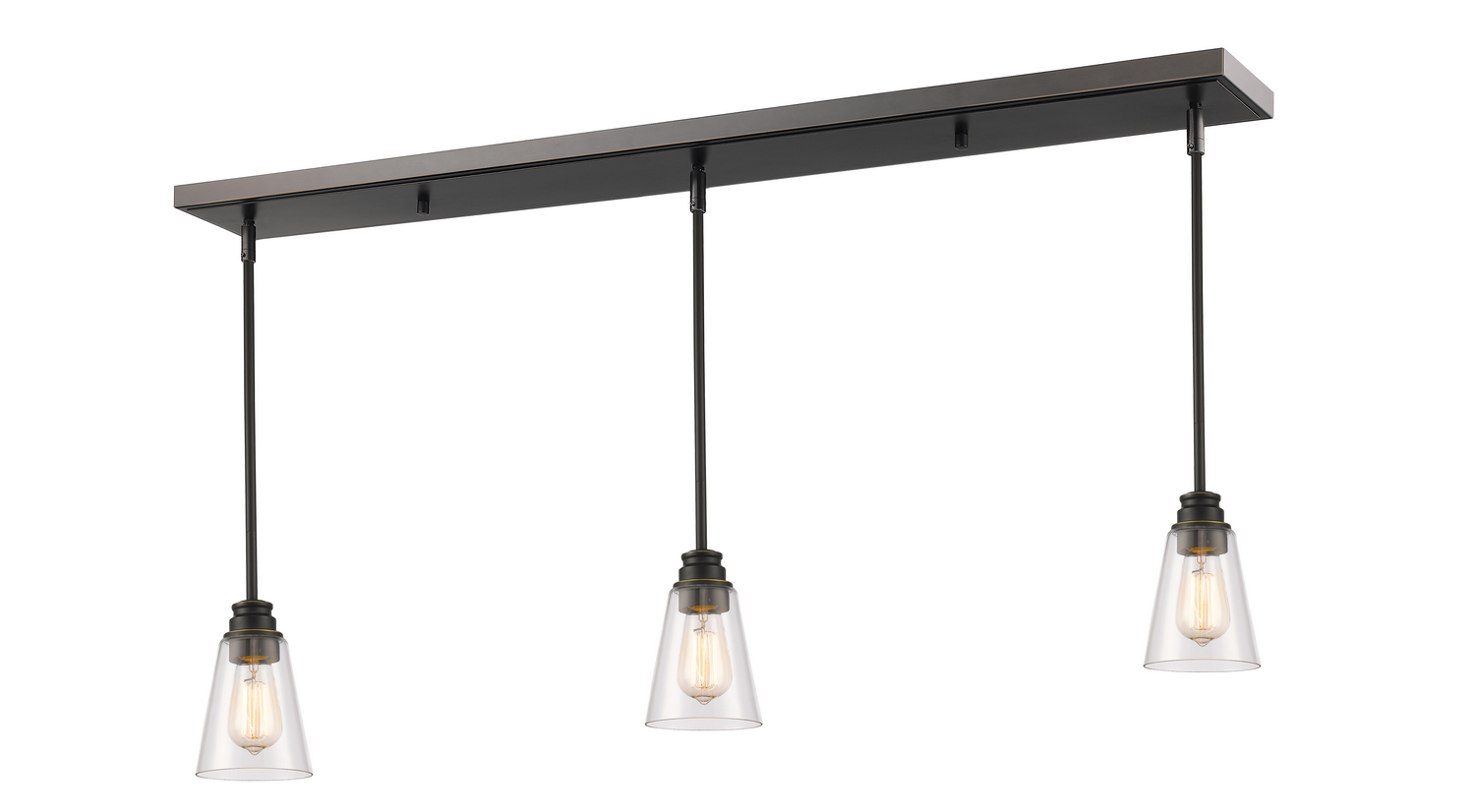 Three Light Linear Chandelier by Z-Lite - Annora Collection, Olde Bronze Finish - 428MP-3OB