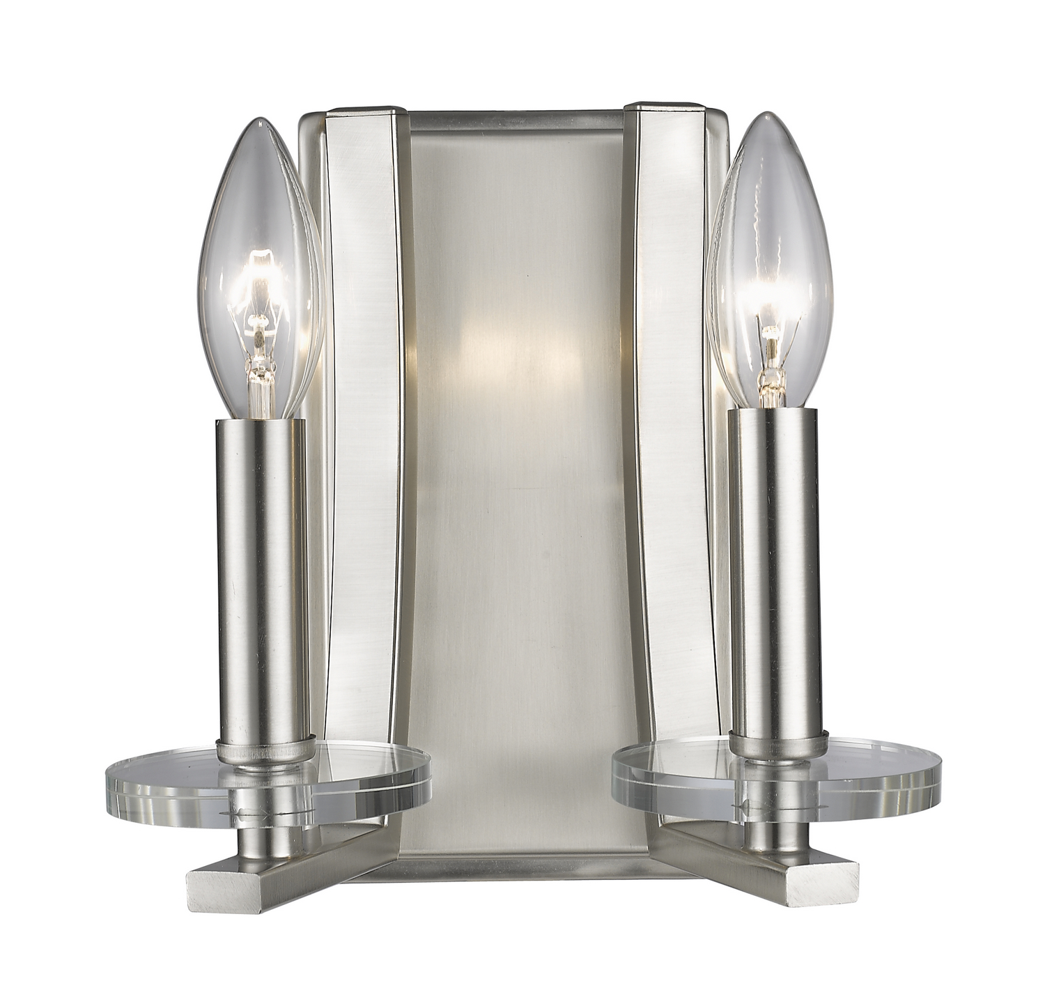 Two Light Wall Sconce by Z-Lite - Verona Collection, Brushed Nickel Finish - 2010-2S-BN