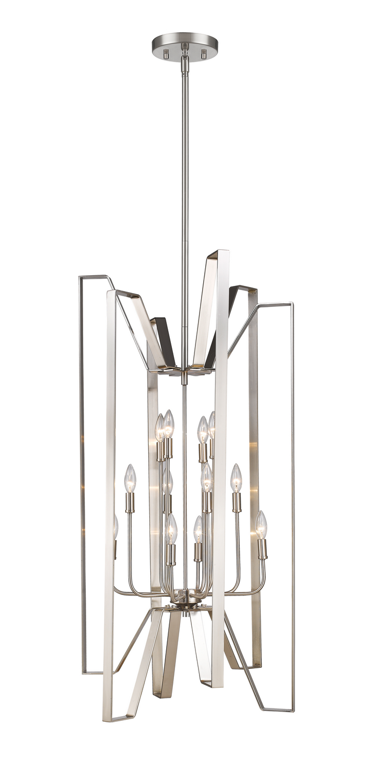 12 Light Pendant by Z-Lite - Marsala Collection, Brushed Nickel Finish - 4000-12BN