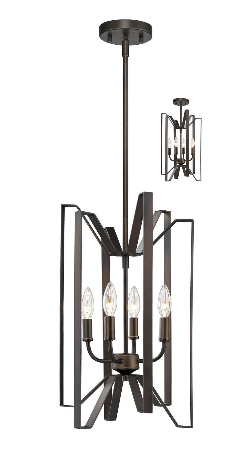 Four Light Chandelier by Z-Lite - Marsala Collection, Bronze Finish - 4000-4BRZ