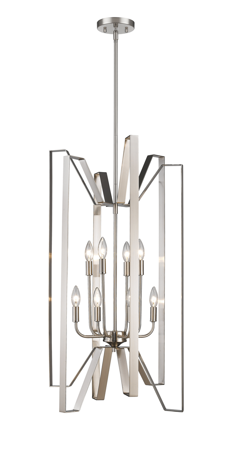 Eight Light Chandelier by Z-Lite - Marsala Collection, Brushed Nickel Finish - 4000-8BN
