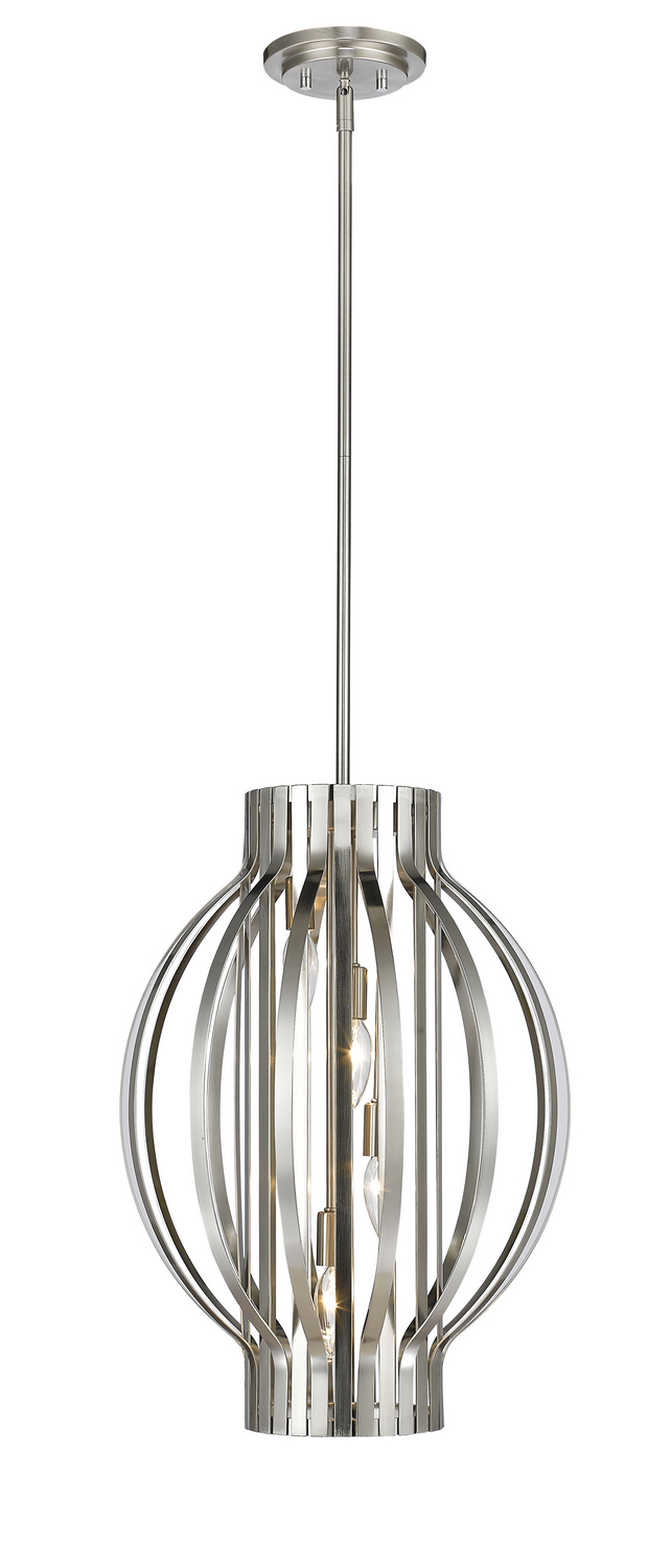 Four Light Pendant by Z-Lite - Moundou Collection, Brushed Nickel Finish - 436-16BN