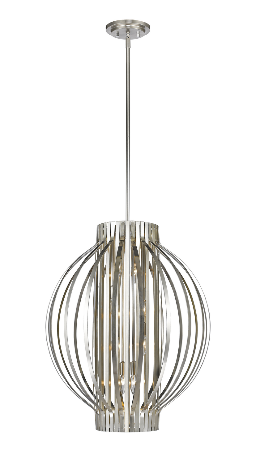 Eight Light Pendant by Z-Lite - Moundou Collection, Brushed Nickel Finish - 436-24BN