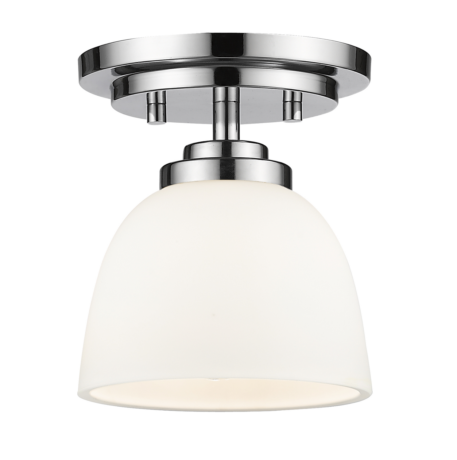 One Light Flush Mount by Z-Lite - Ashton Collection, Chrome Finish - 443F1-CH