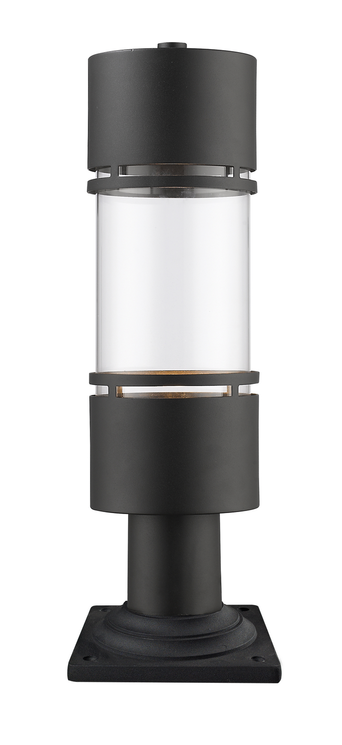 LED Outdoor Pier Mounted Fixture by Z-Lite - Luminata Collection, Black Finish - 553PHB-533PM-BK-LED