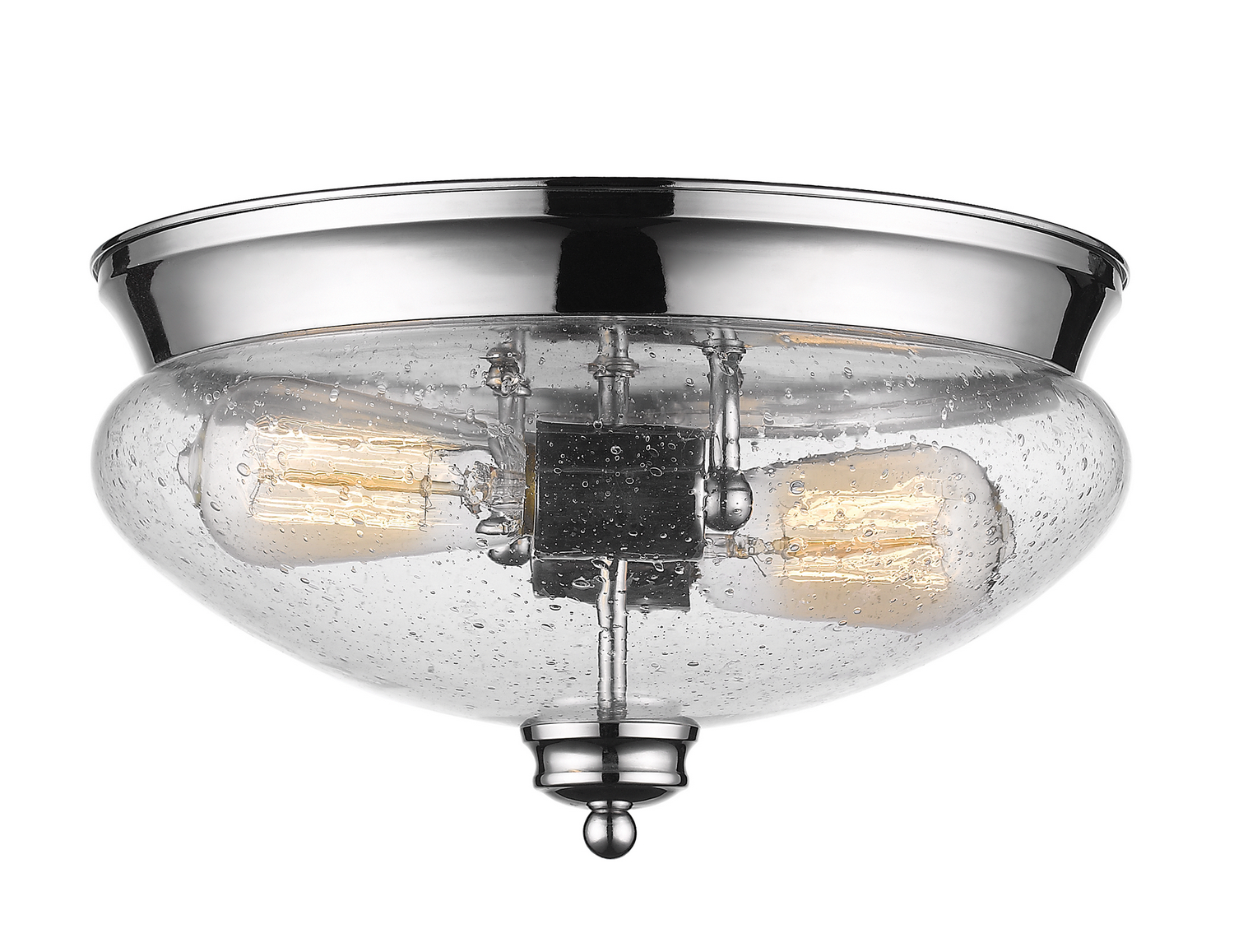 Two Light Flush Mount by Z-Lite - Amon Collection, Chrome Finish - 722F2-CH
