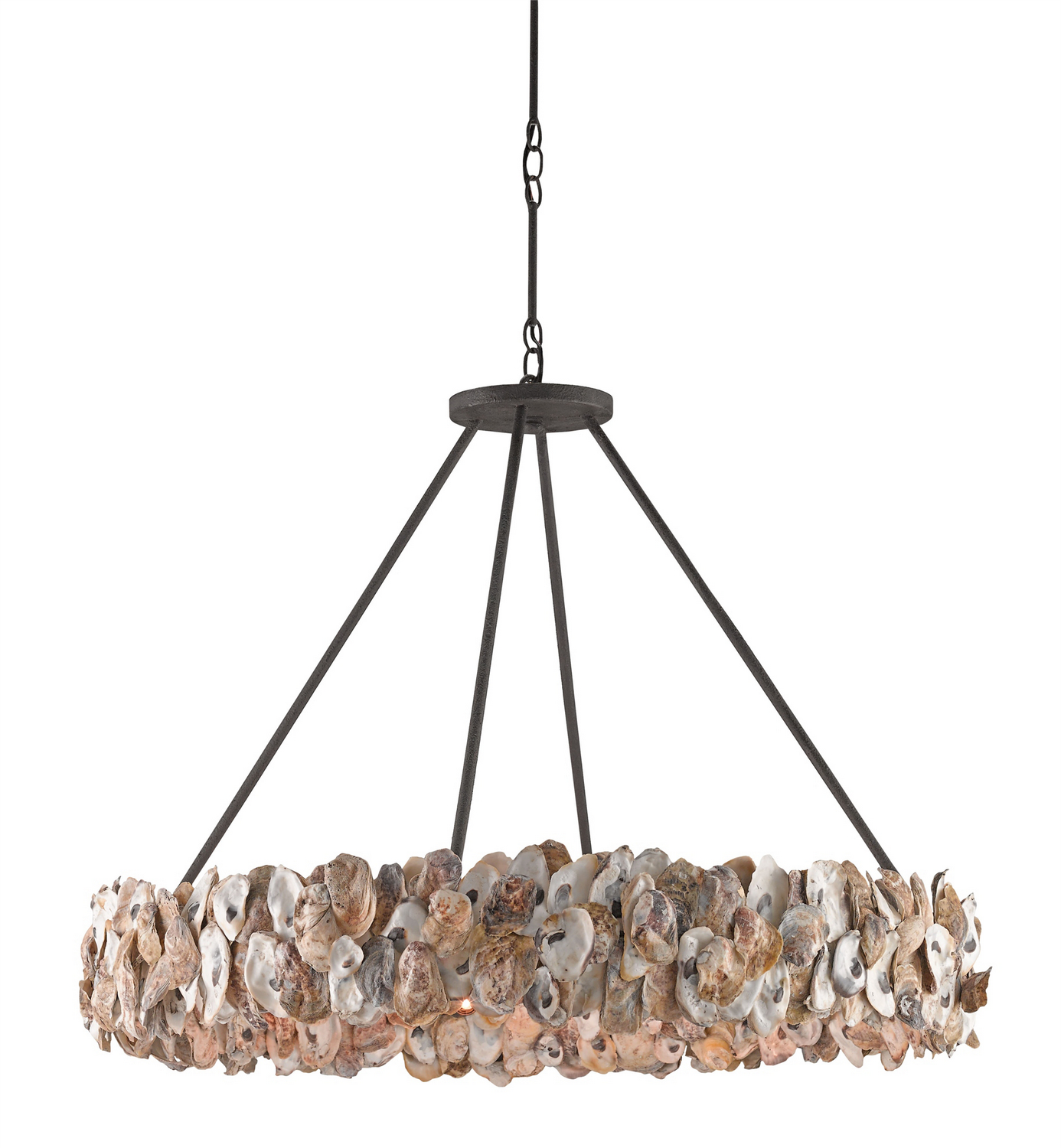 Oyster Shell Eight Light Chandelier