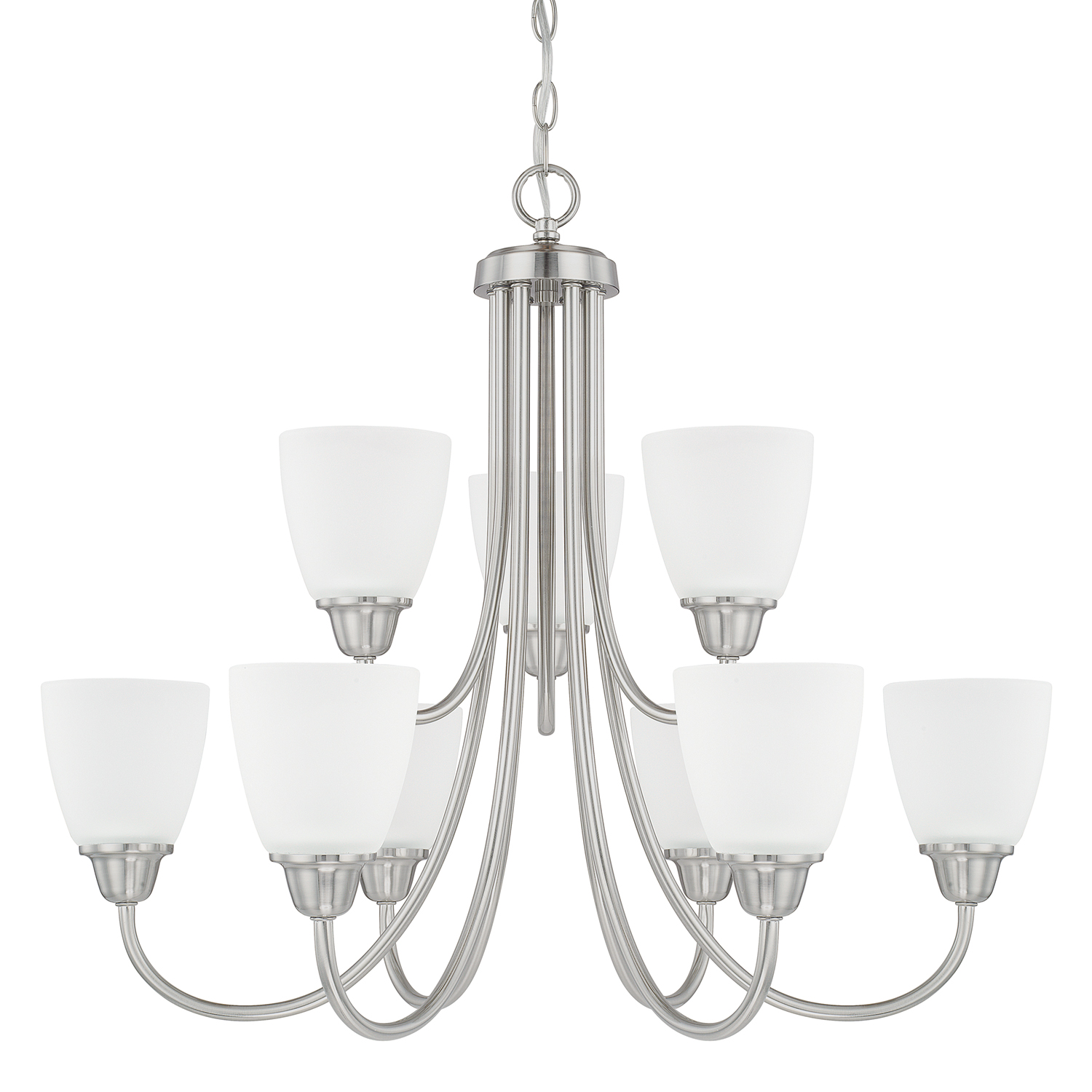 Capital Lighting Trenton Nine Light Chandelier in Brushed Nickel - 415191BN-337