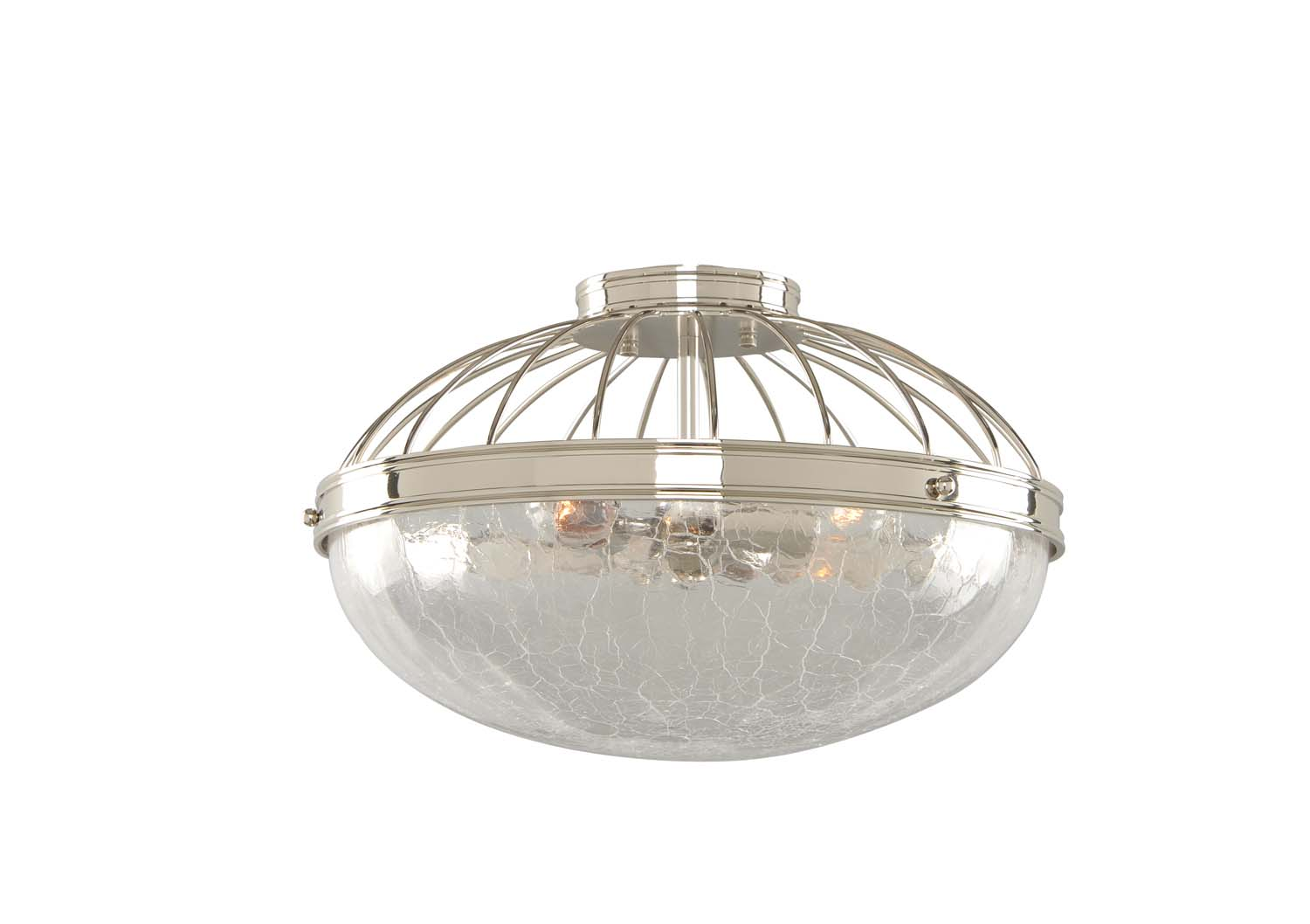 Kalco Montauk Three Light Flush Mount in Polished Nickel - 311342PN