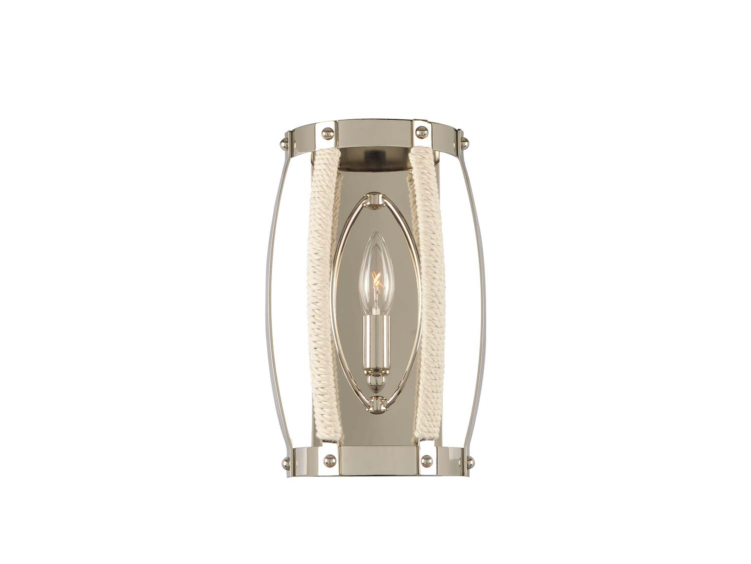 Kalco Bradbury One Light Wall Sconce in Polished Nickel - 312520PN