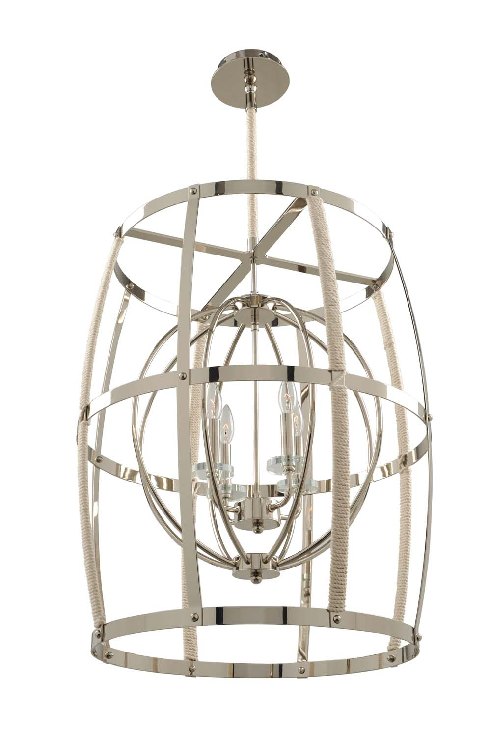 Kalco Bradbury Four Light Pendant in Polished Nickel - 312552PN
