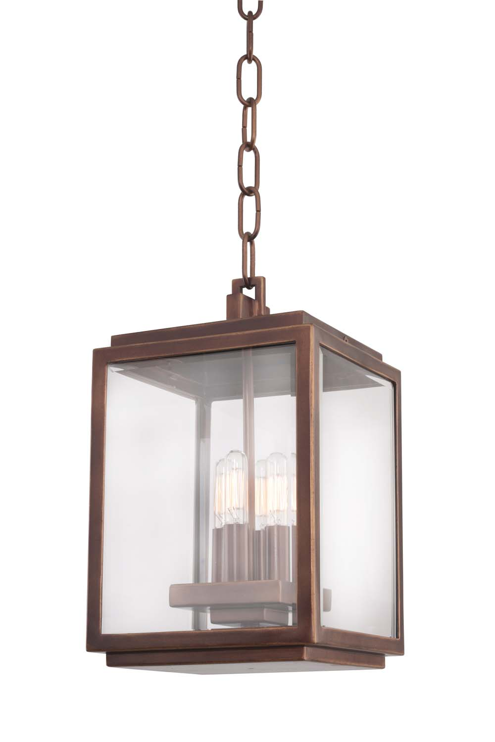Kalco Chester Outdoor Four Light Pendant in Copper Patina - 403850CP