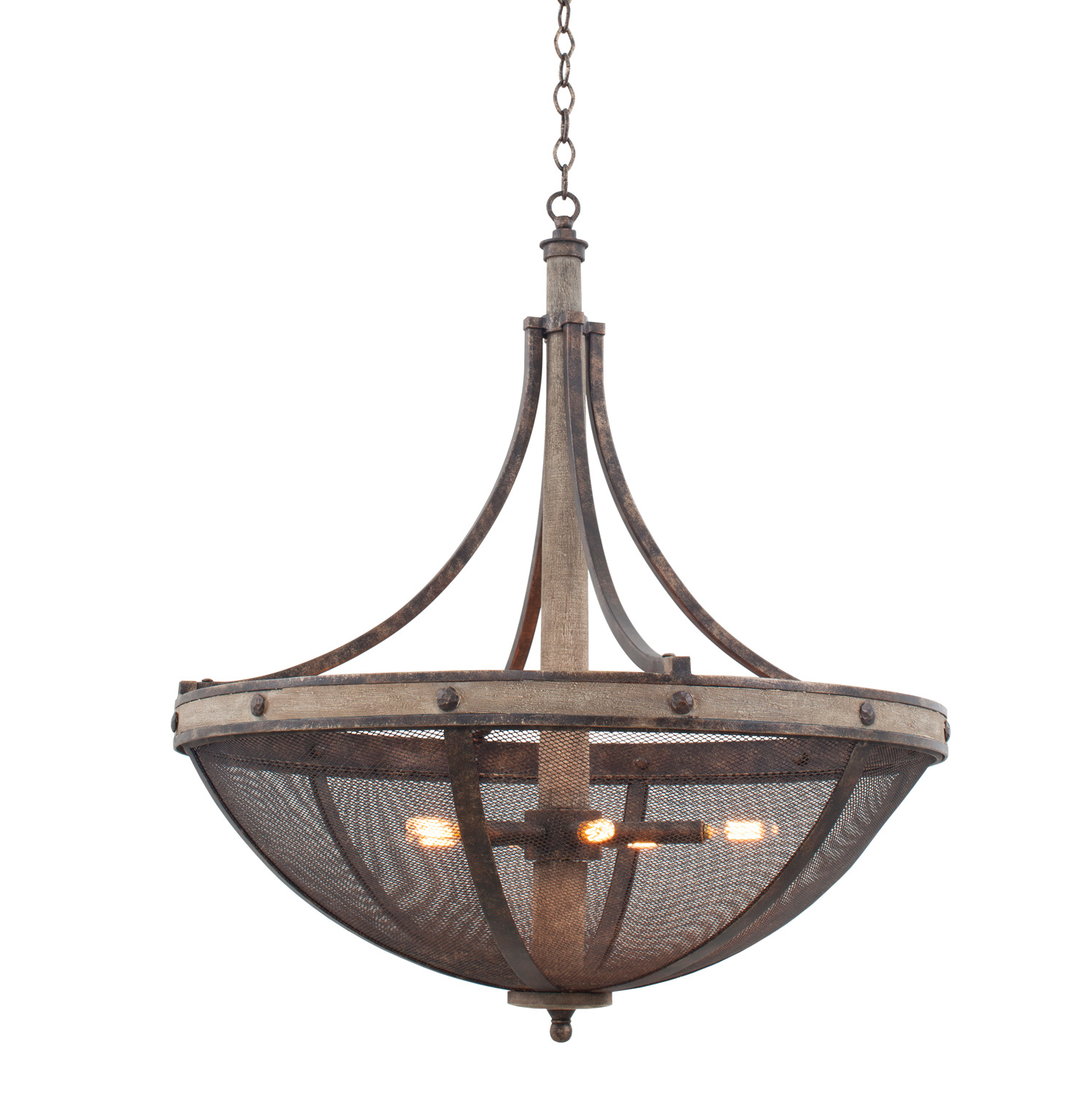 Kalco Coronado Six Light Pendant in Florence Gold - 7045FG