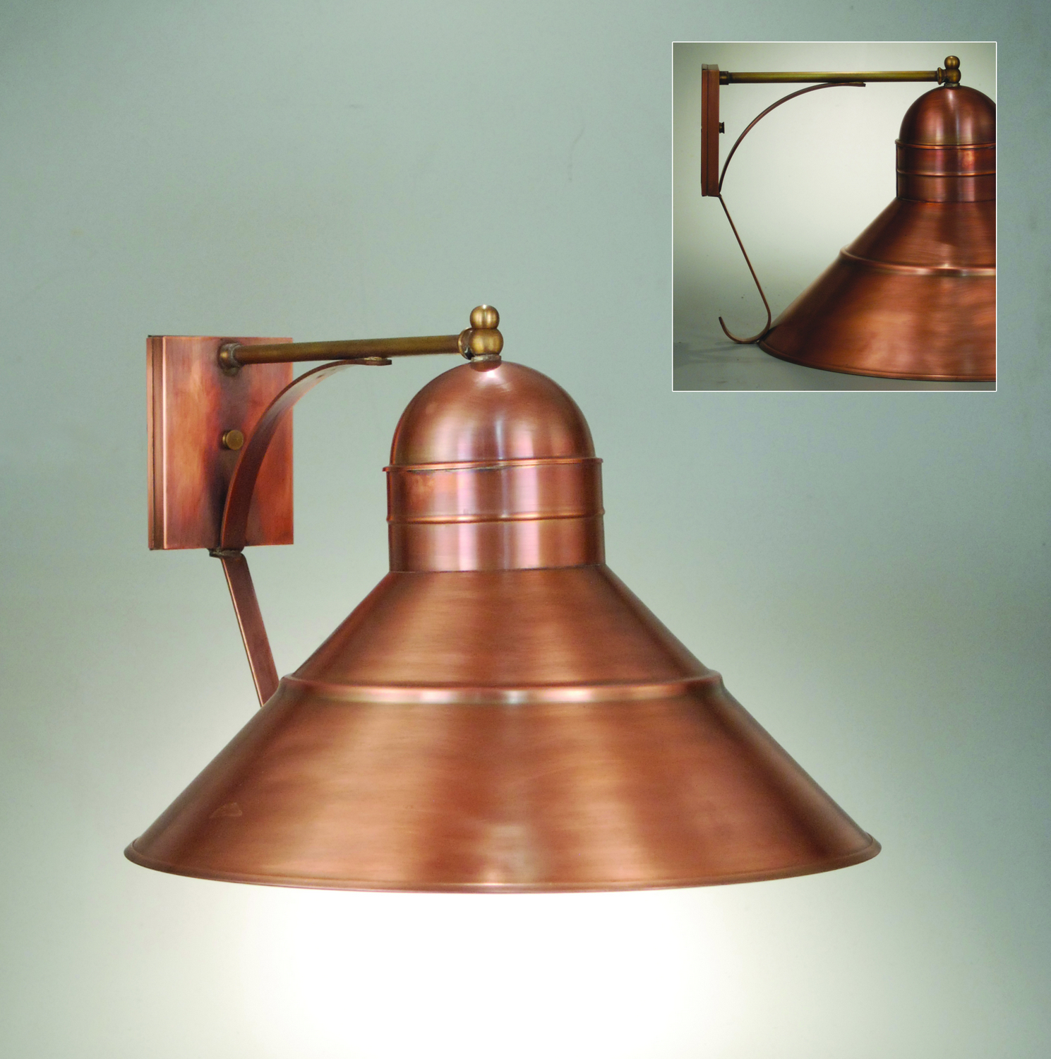 Northeast Lantern Barn One Light Wall Mount in Antique Copper - 3451-AC-MED