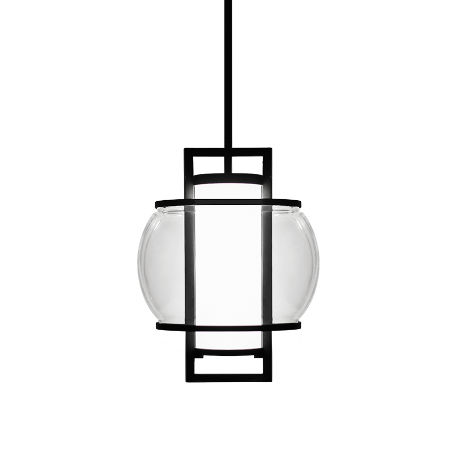 LED Outdoor Pendant by Modern Forms - Lucid Collection, Black Finish - PD-W74615-BK