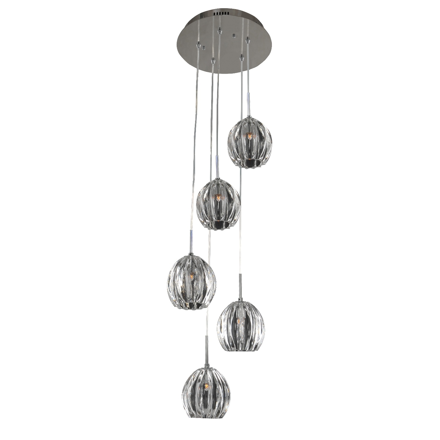 Five Light Pendant from the Viceroy collection by Kalco 7 Five Light Pendant from the Viceroy collection by Kalco 7