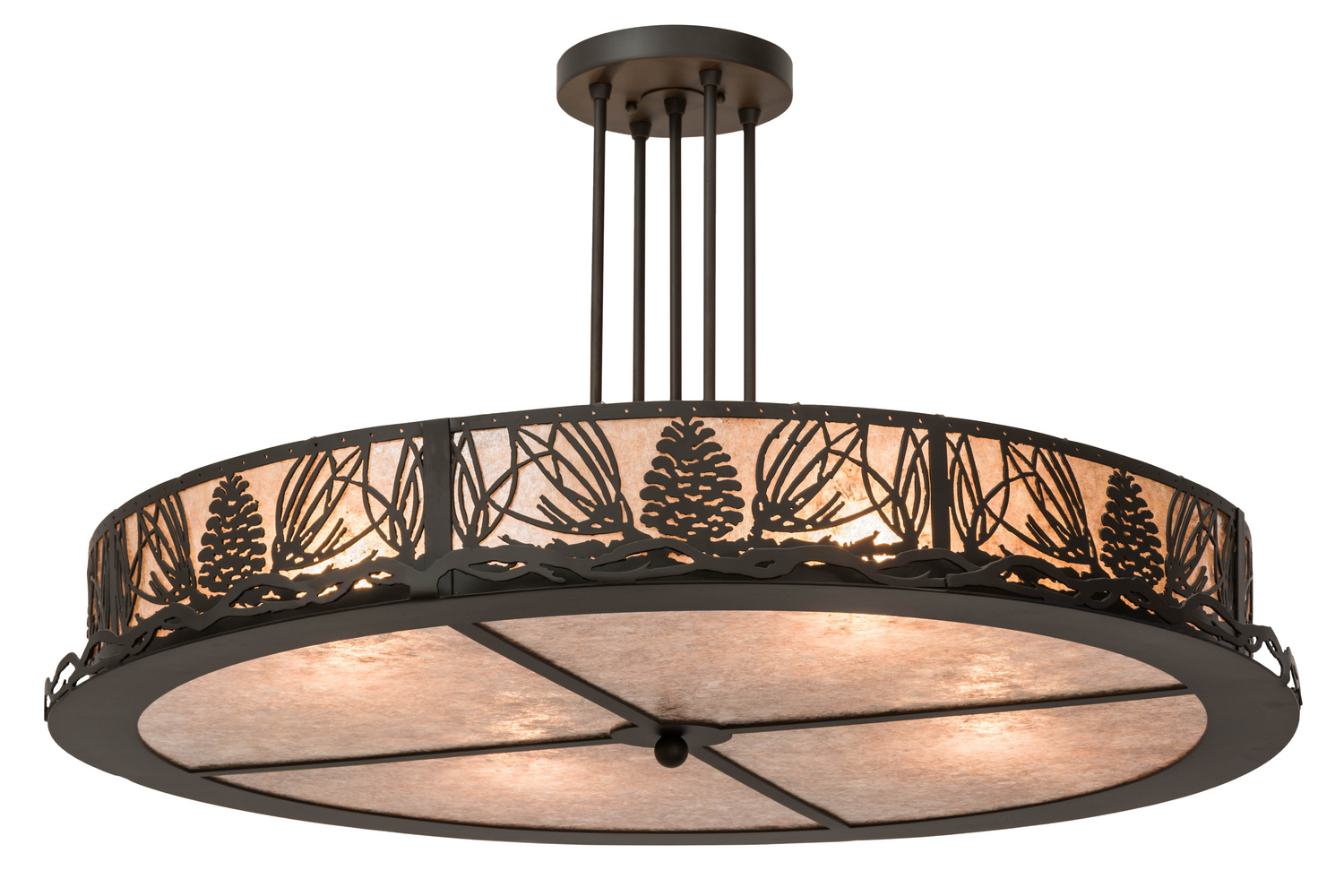 Four Light Semi-Flushmount