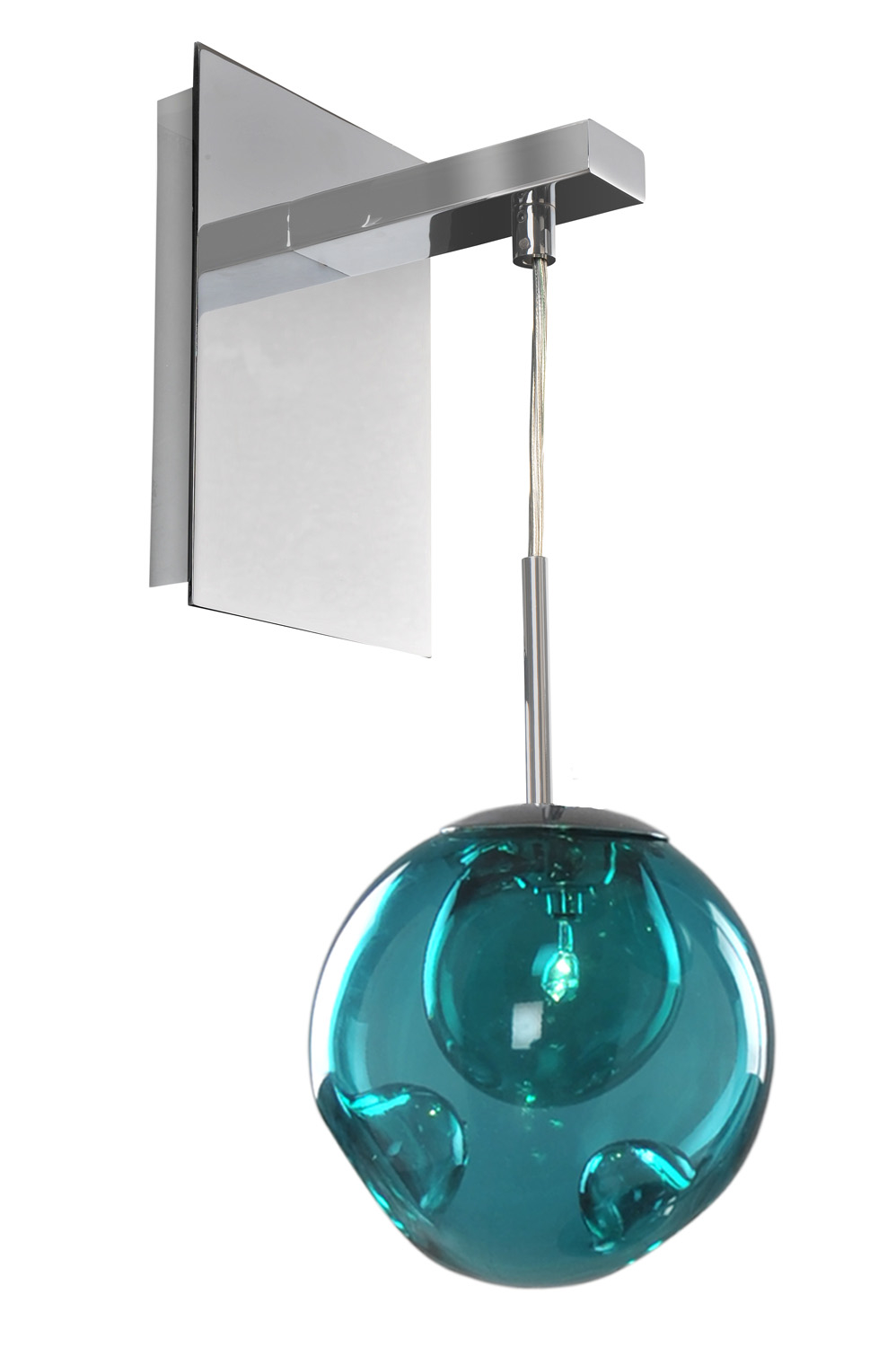 Kalco Meteor One Light Wall Bracket in Chrome - 309520CH/AQUA