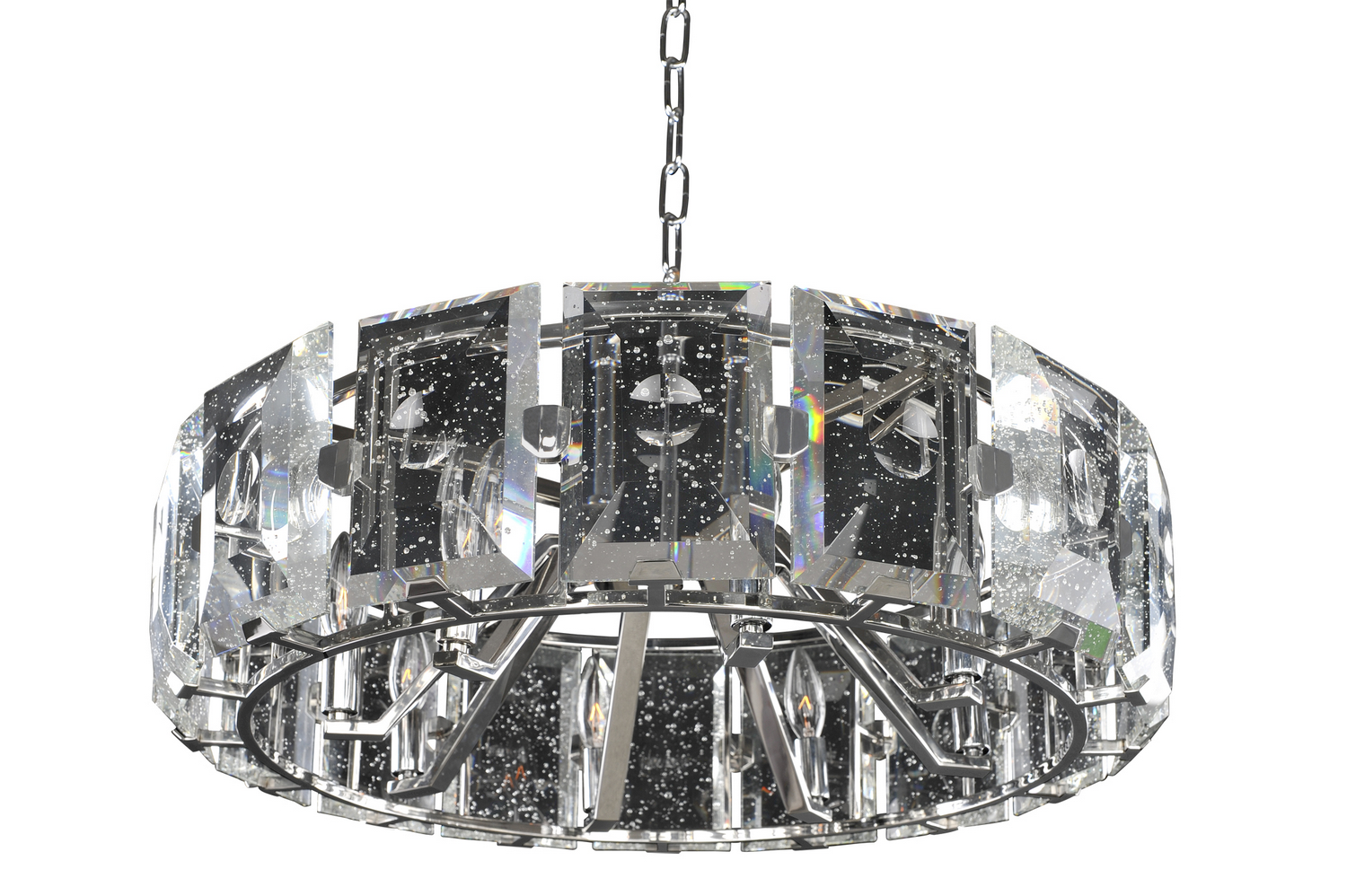 Kalco Giada Eight Light Pendant in Stainless Steel - 390452SL